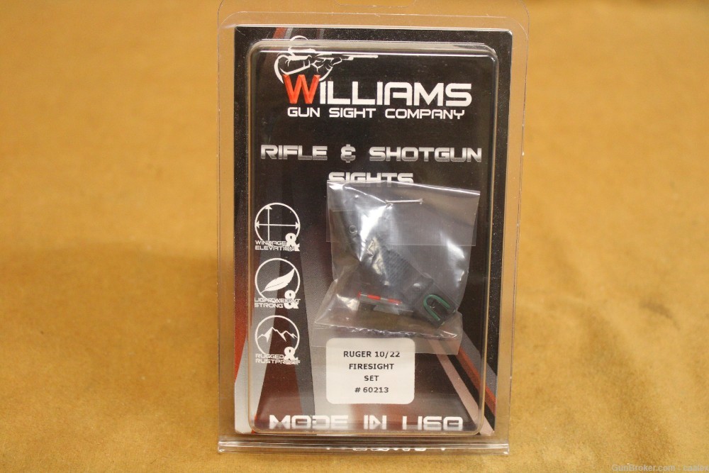 Williams Adjustable RUGER 10/22 Firesight Set Standard 3/8 Dovetails 60213-img-0