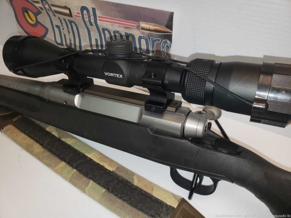SAVAGE AXIS STAINLESS 25-06 W/ VORTEX 4-12X40 SCOPE-img-1