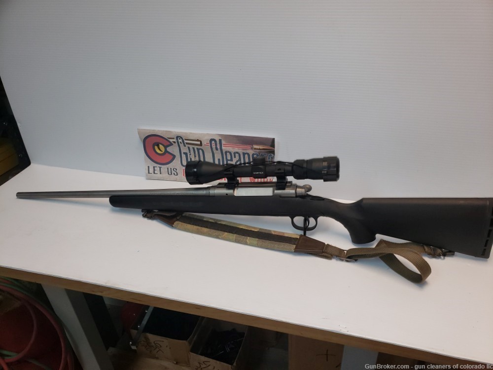 SAVAGE AXIS STAINLESS 25-06 W/ VORTEX 4-12X40 SCOPE-img-0