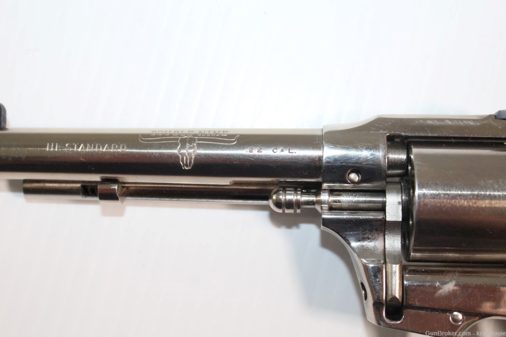 Hi High Standard Longhorn Double Nine .22 Cal 9 Shot W-104 Revolver NICKEL -img-30