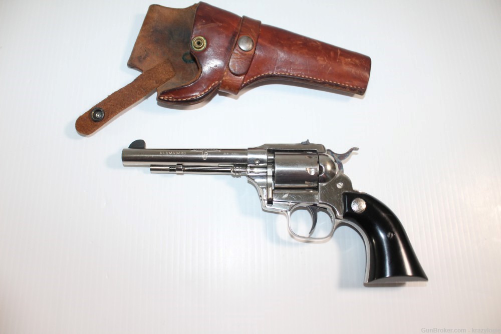 Hi High Standard Longhorn Double Nine .22 Cal 9 Shot W-104 Revolver NICKEL -img-3