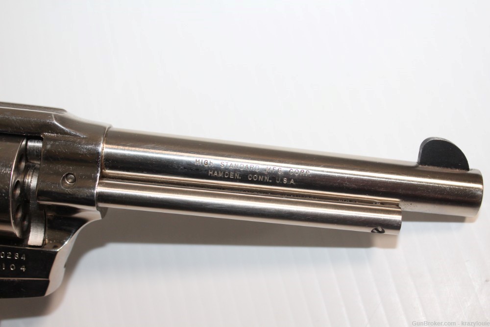 Hi High Standard Longhorn Double Nine .22 Cal 9 Shot W-104 Revolver NICKEL -img-25