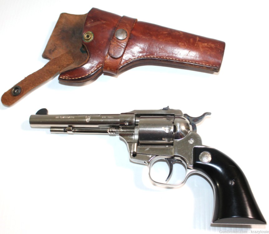 Hi High Standard Longhorn Double Nine .22 Cal 9 Shot W-104 Revolver NICKEL -img-0
