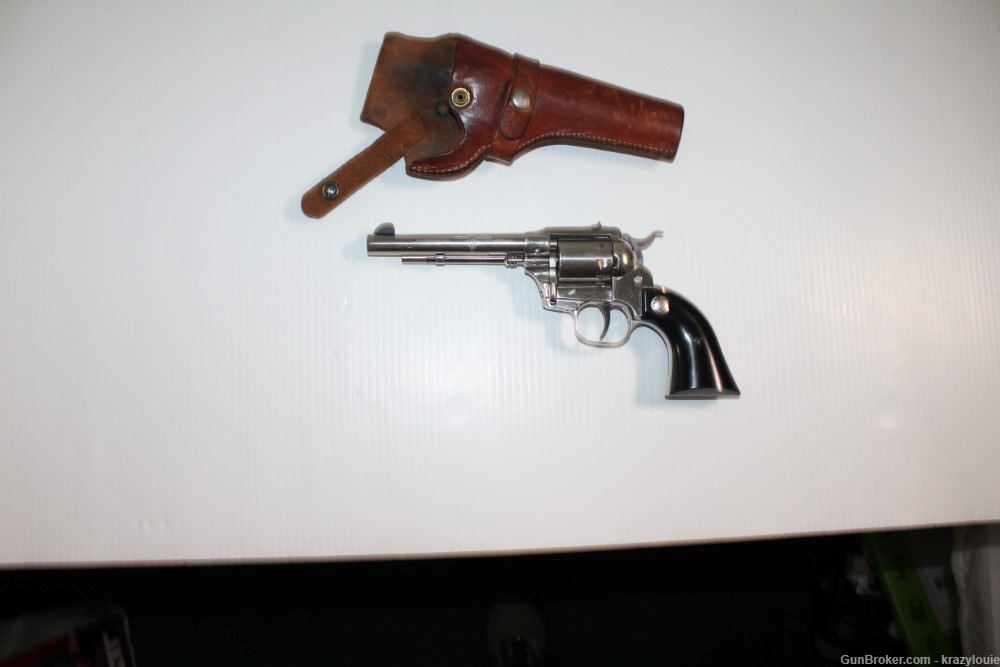Hi High Standard Longhorn Double Nine .22 Cal 9 Shot W-104 Revolver NICKEL -img-6