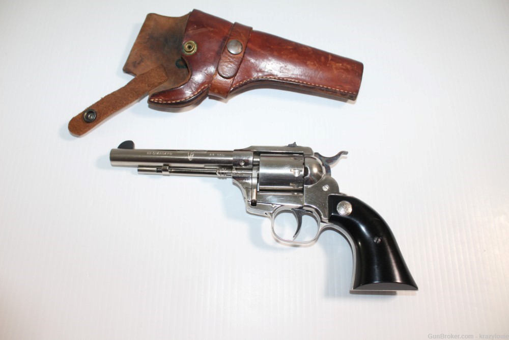 Hi High Standard Longhorn Double Nine .22 Cal 9 Shot W-104 Revolver NICKEL -img-1