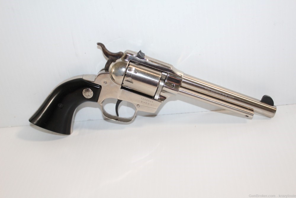 Hi High Standard Longhorn Double Nine .22 Cal 9 Shot W-104 Revolver NICKEL -img-12