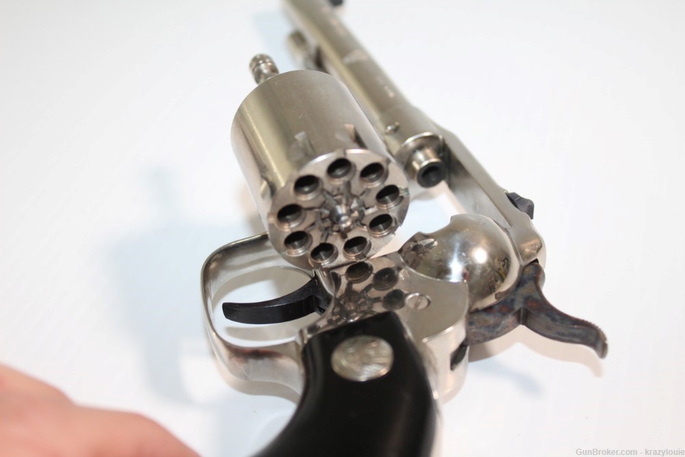 Hi High Standard Longhorn Double Nine .22 Cal 9 Shot W-104 Revolver NICKEL -img-39