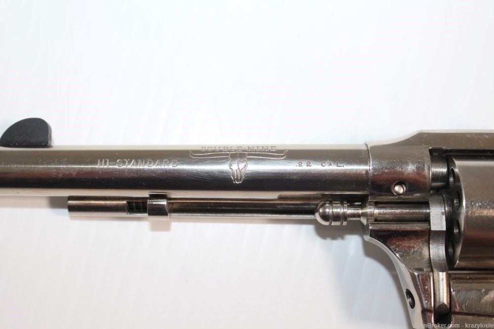 Hi High Standard Longhorn Double Nine .22 Cal 9 Shot W-104 Revolver NICKEL -img-31