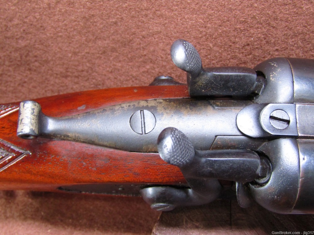 Antique Remington & Sons 1875 Lifter Side by Side Double Barrel Shotgun-img-8