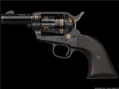 Colt Sheriff’s Model SAA Revolver Signed Engraved and Inlaid