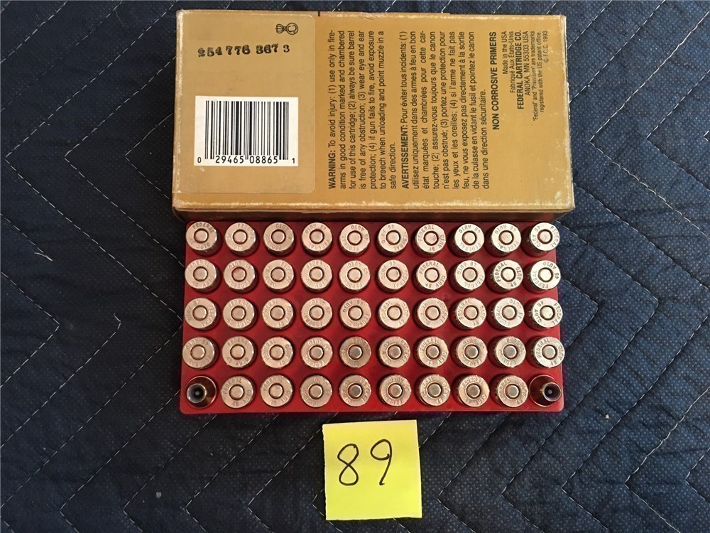 89] 45 Auto Federal Premium 230 Grain Hydra Shok Jacketed Hollow Point-img-1