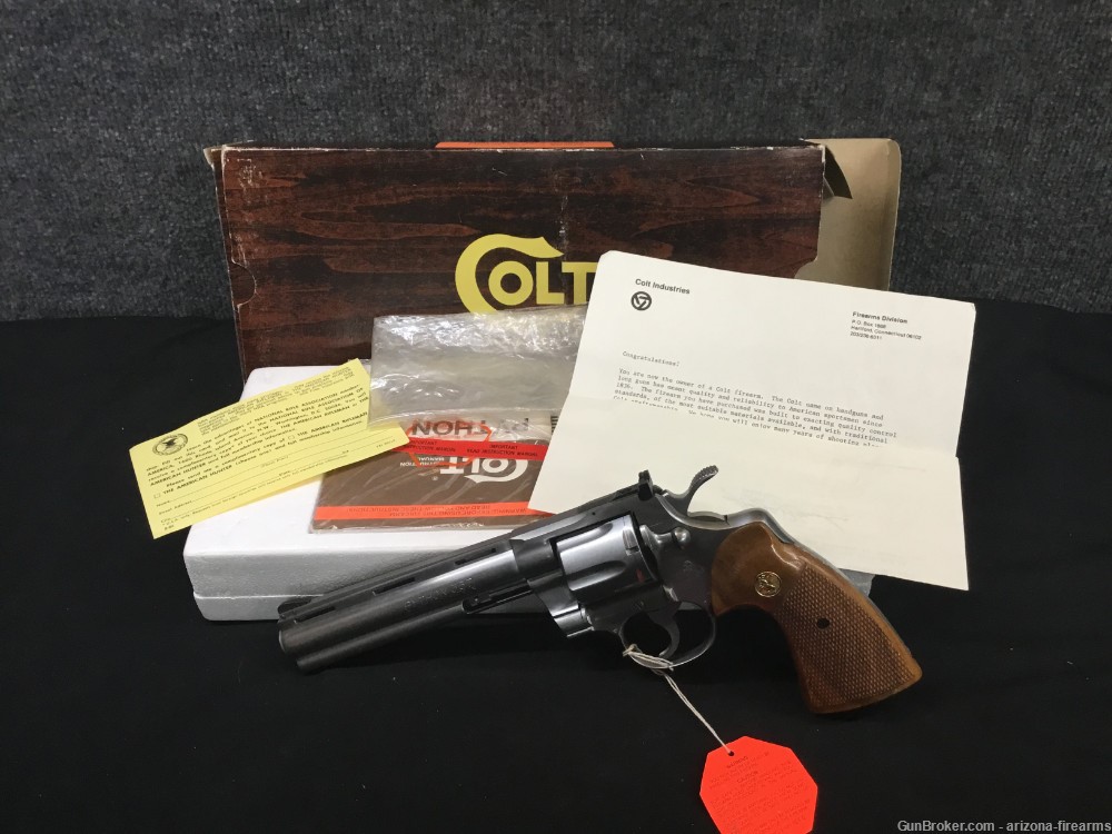 Colt Python Revolver 6 Round .357 Mag MFG 1982 w/ Box-img-0
