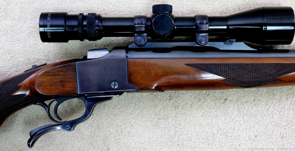 Quality Ruger No 1-H Tropical 375 H&H Magnum with scope 1979-img-7