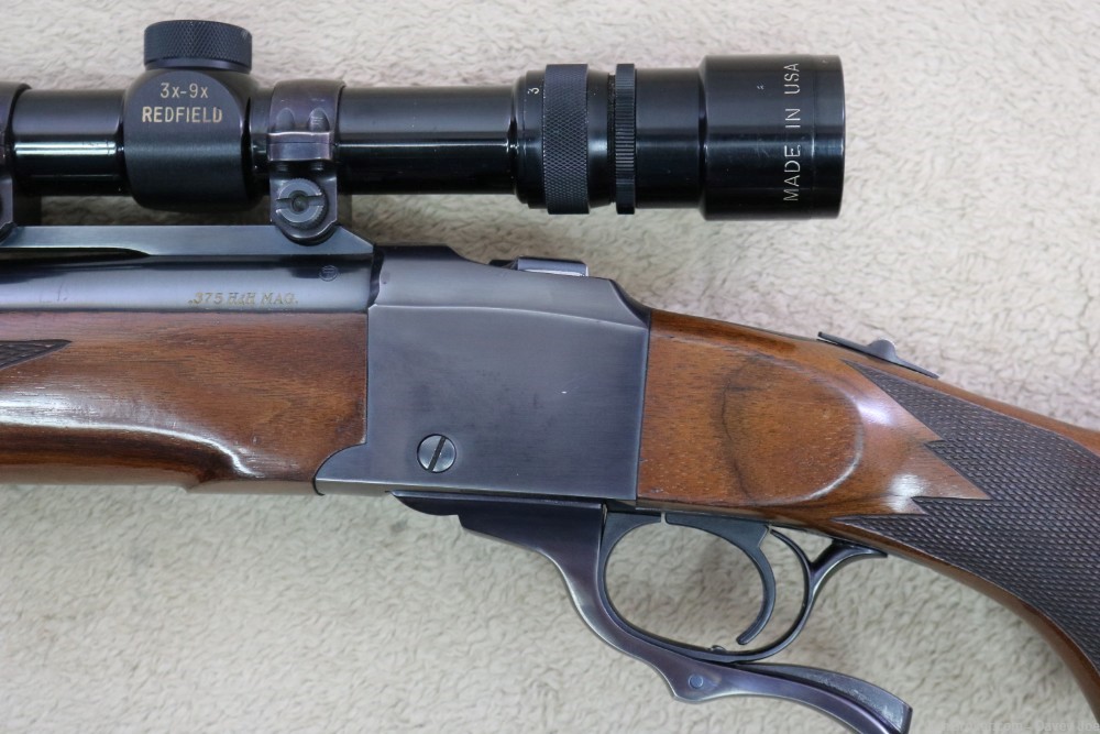 Quality Ruger No 1-H Tropical 375 H&H Magnum with scope 1979-img-15