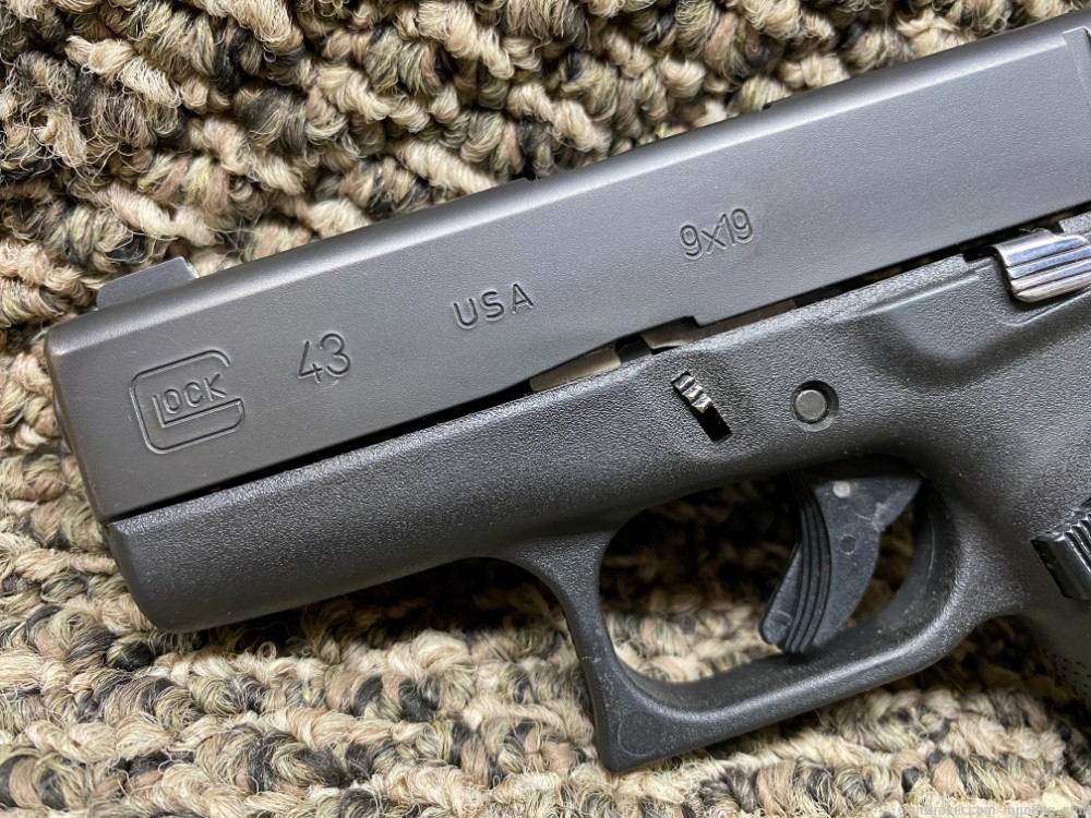 Glock 43 9mm Black Finish 5 Mags Taran Tactical/Pearce Plates 3.41" BBL 9+1-img-2