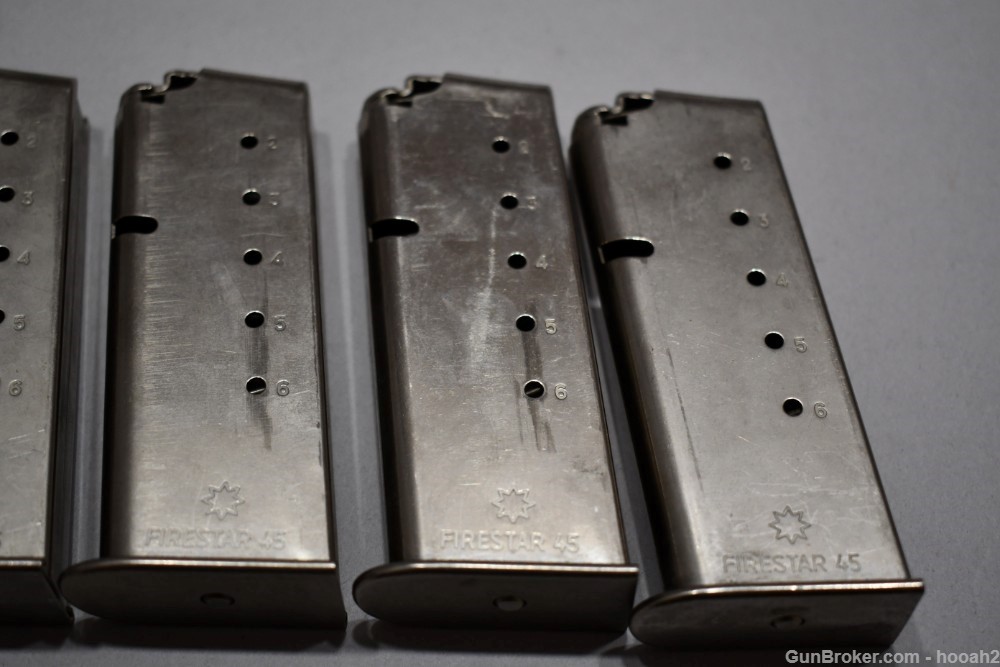 6 Factory STAR Firestar 45 ACP 6 Rd Stainless Steel Magazines-img-4