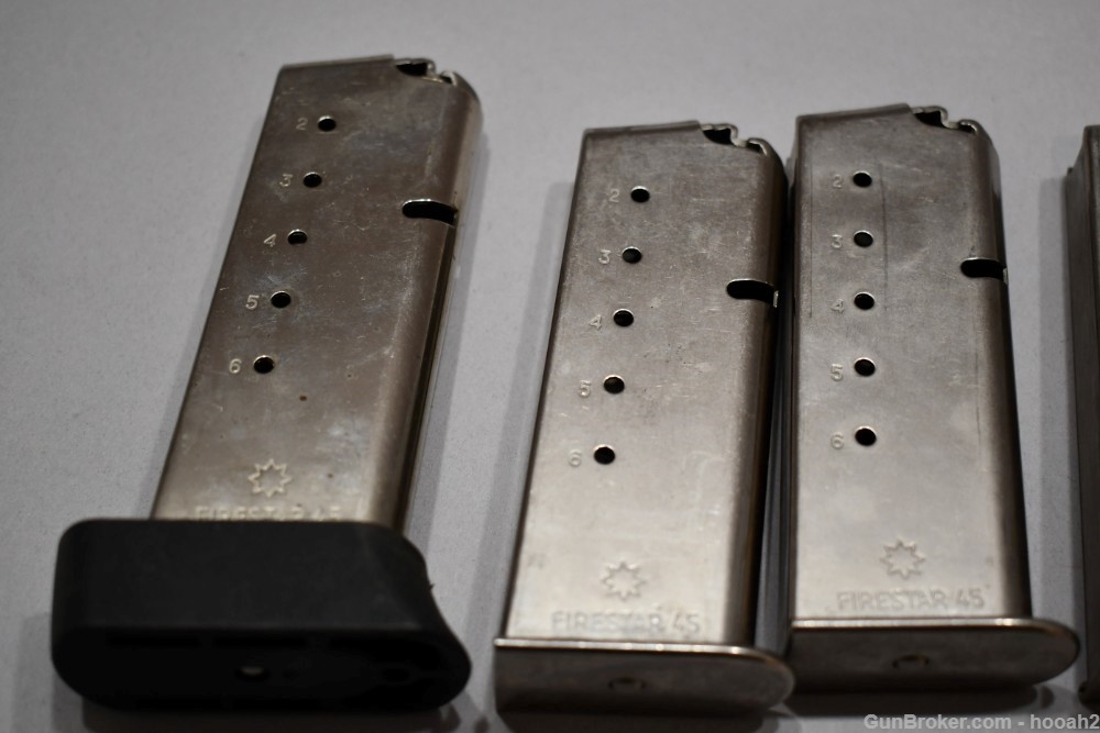 6 Factory STAR Firestar 45 ACP 6 Rd Stainless Steel Magazines-img-1