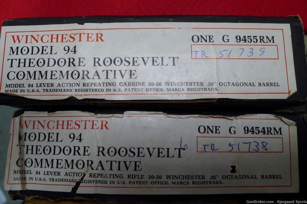 Winchester 94 Teddy Roosevelt Commemorative Pair Consecutive Serial #s-img-43