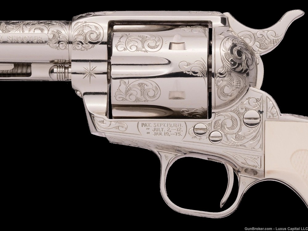 Factory Engraved Colt 3rd Gen Etched Panel Frontier Six Shooter-img-3