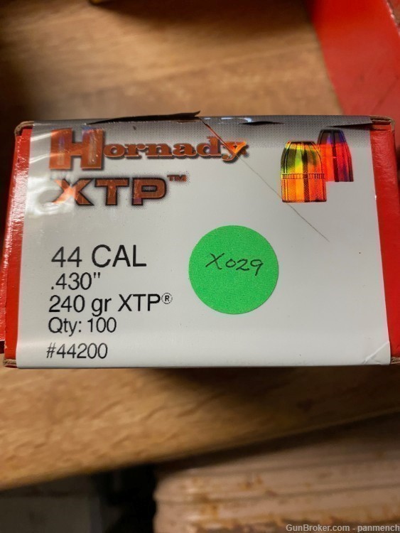 Hornady 44 CAL  .430  Bullets  240 gr XTP 100 COUNT-img-0