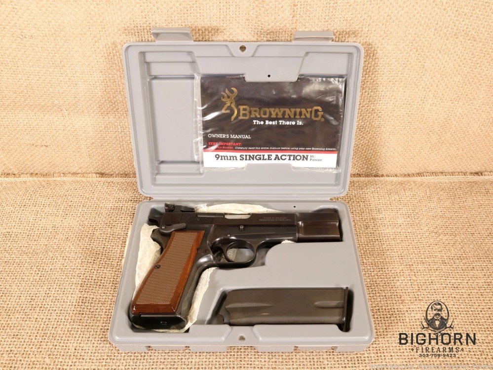Browning Hi-Power Semi-Auto 9mm Pistol, 1993, *Belgian Made* Target Sights-img-1