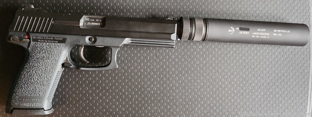 RARE H&K MK23 SOCOM Mark 23 B&T Transferable Silencer for Offensive Handgun-img-0
