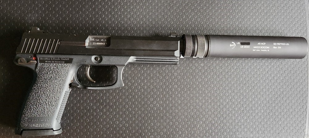 RARE H&K MK23 SOCOM Mark 23 B&T Transferable Silencer for Offensive Handgun-img-1