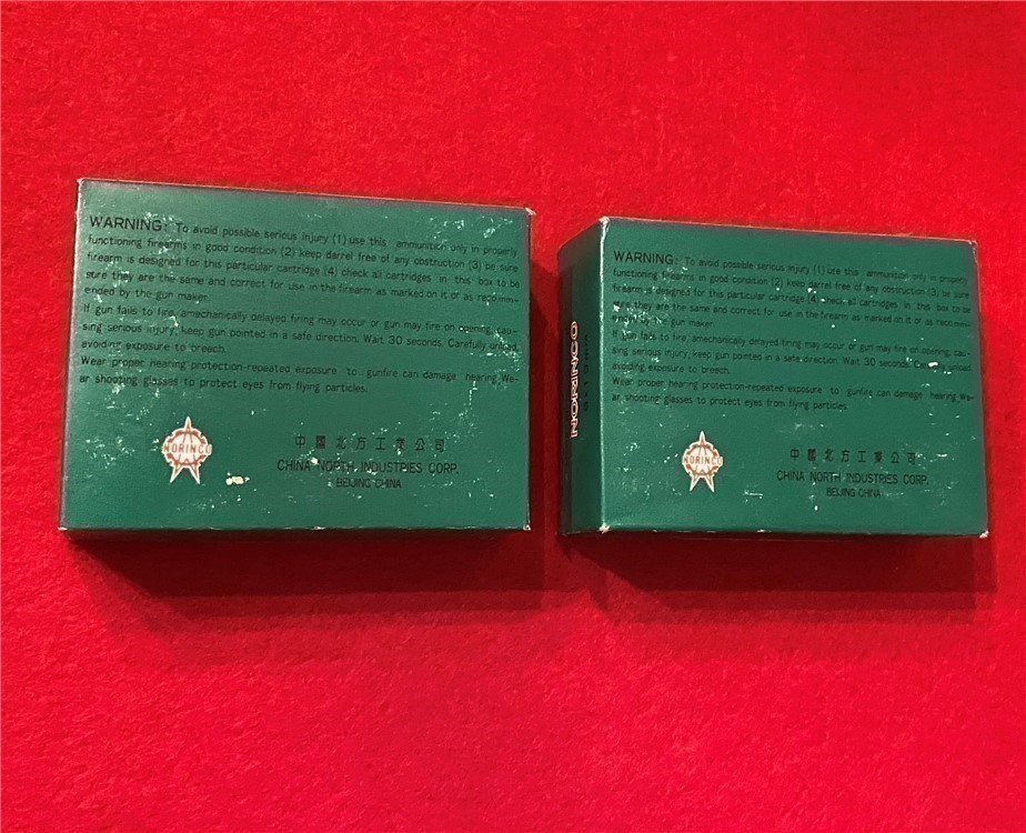  VINTAGE NORINCO 9mm Luger FMJ AMMUNITION—TWO 50 ROUND BOXES-img-2