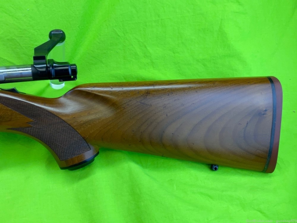 Ruger M77 Flat Bolt Tang Safety 22 Inch Barrel With Sights MFG 1971 350 REM-img-23