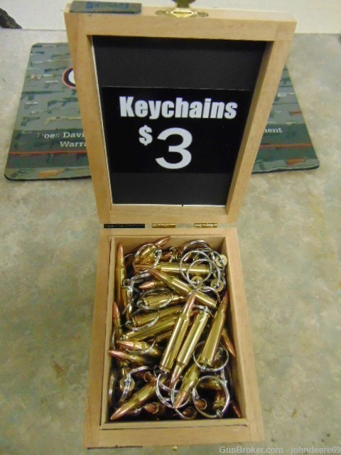 100 5.56MM/223 CALIBER BRASS KEY CHAINS/MADE IN THE USA-img-0