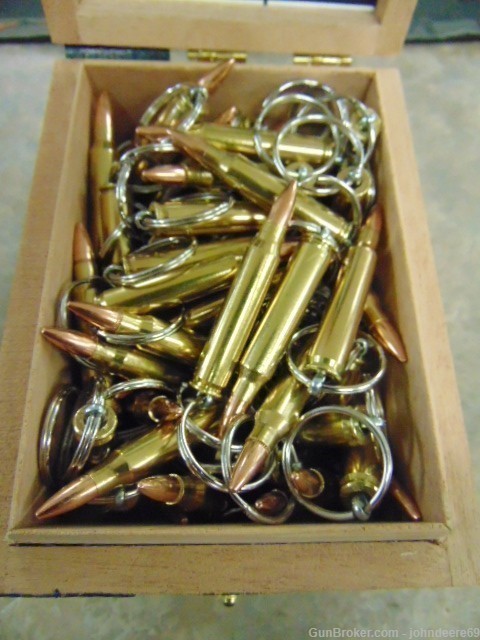 100 5.56MM/223 CALIBER BRASS KEY CHAINS/MADE IN THE USA-img-1