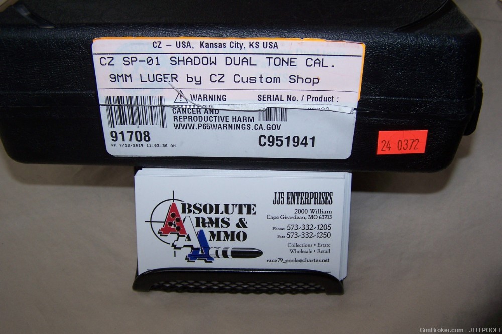 CZ SP-01 Shadow Dual Tone Custom Shop 9mm New In Box-img-1