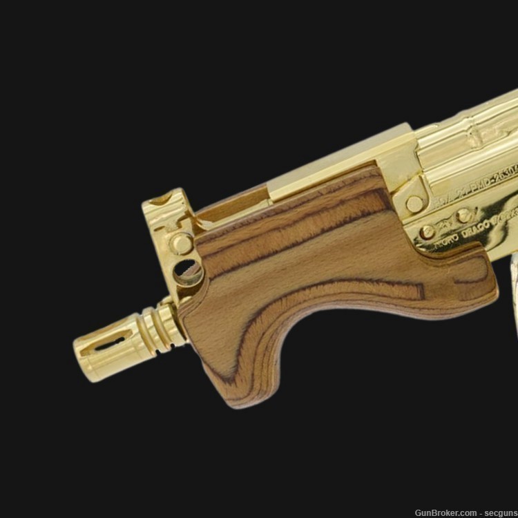 Century Arms Micro Draco Gold Plated with 75Rd Gold Drum-img-1