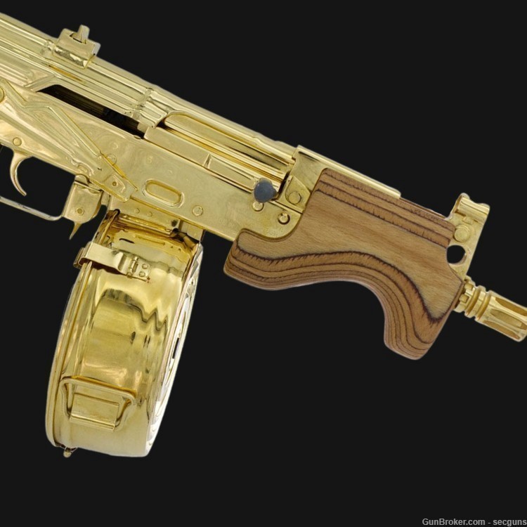 Century Arms Micro Draco Gold Plated with 75Rd Gold Drum-img-2