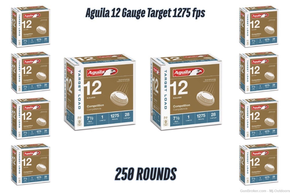Aguila Target 12ga Birdshot 2.75 inch Shotgun Shells - #7.5 Shot 250 Rounds-img-0
