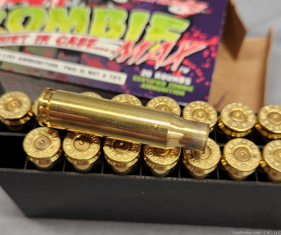 Hornady Zombie Max 308 empty box with 20 shell casings-img-10