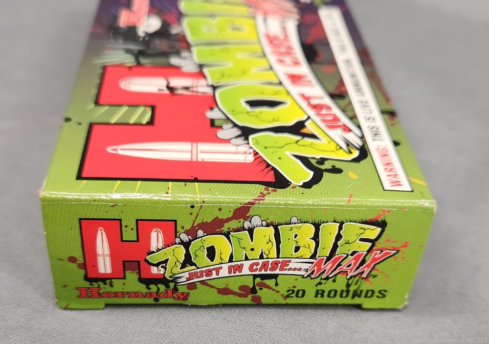 Hornady Zombie Max 308 empty box with 20 shell casings-img-2