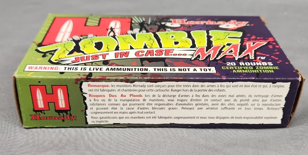 Hornady Zombie Max 308 empty box with 20 shell casings-img-3