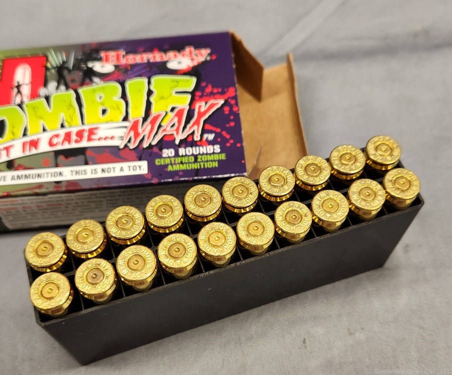 Hornady Zombie Max 308 empty box with 20 shell casings-img-9