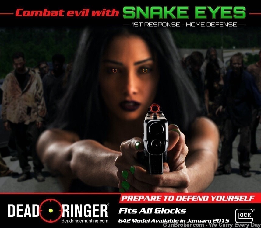 Dead Ringer Snake Eyes Ghost Ring DR-4913 for the Glock 42 & 43-img-1