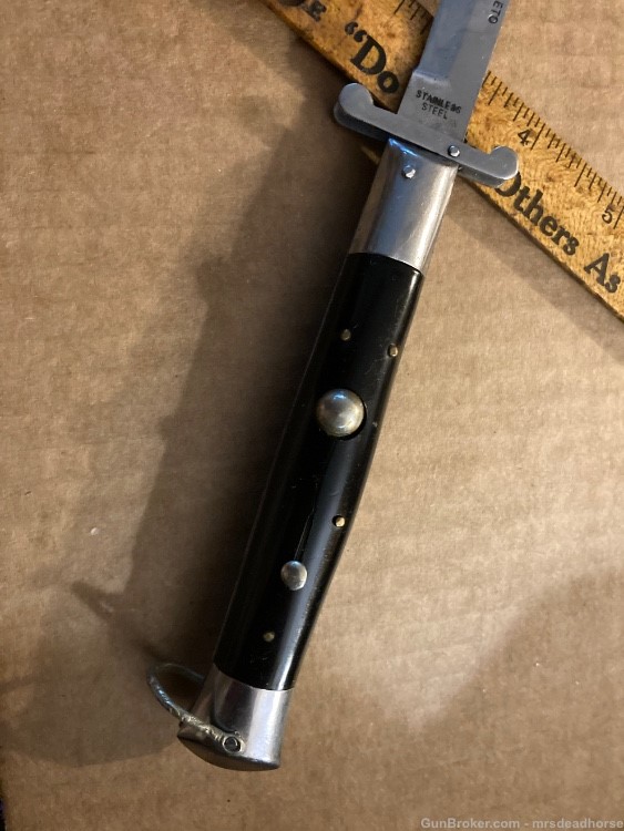 Vintage Italian Switchblade knife Rizzuto Estileto Milano automatic-img-3