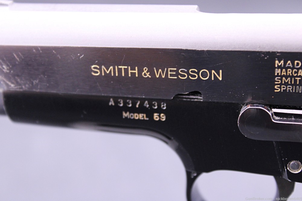 1976 SMITH & WESSON MODEL 59 ALLOY FRAME 15 RD S&W ADJ SIGHTS DA/SA SAFETY-img-10