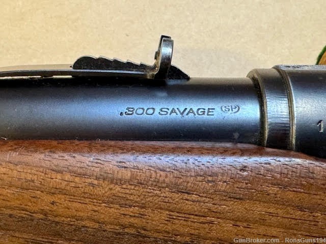 Savage Super Sporter .300 Savage Schnabel fore end push button Mag release-img-11