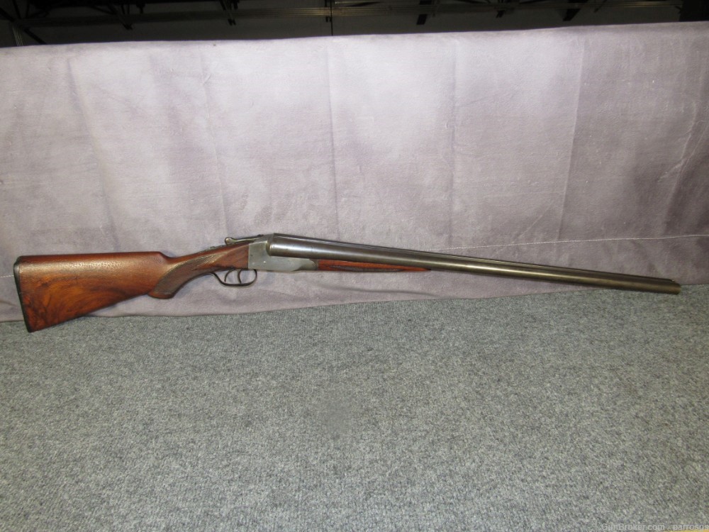 Vintage Ithaca Gun Company Flues 12 GA SxS 28" Solid Rib 1912 C&R-img-0