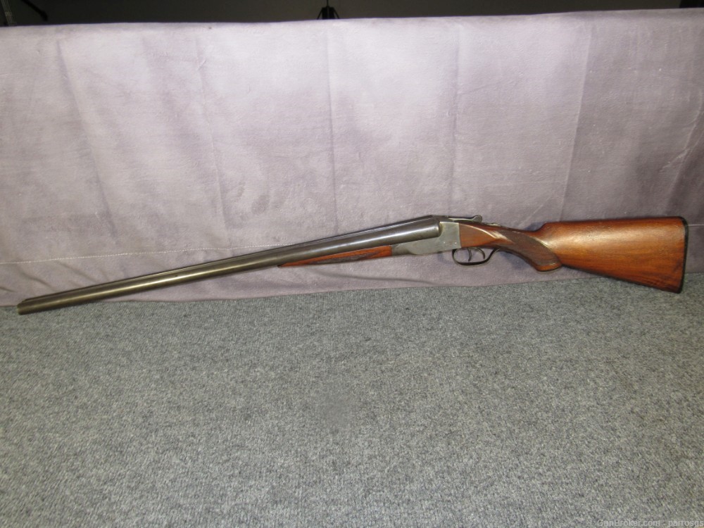 Vintage Ithaca Gun Company Flues 12 GA SxS 28" Solid Rib 1912 C&R-img-1
