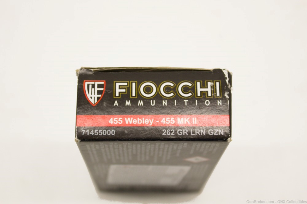 COOL Nickeled 1915 Webley & Scott Mark V w/ 2 Boxes Fiocchi 455 PENNY START-img-11
