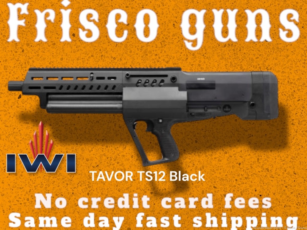 Rare Black IWI Tavor TS12 Shotgun 15+1 18.5” 12ga TS12B NoCCFee-img-0