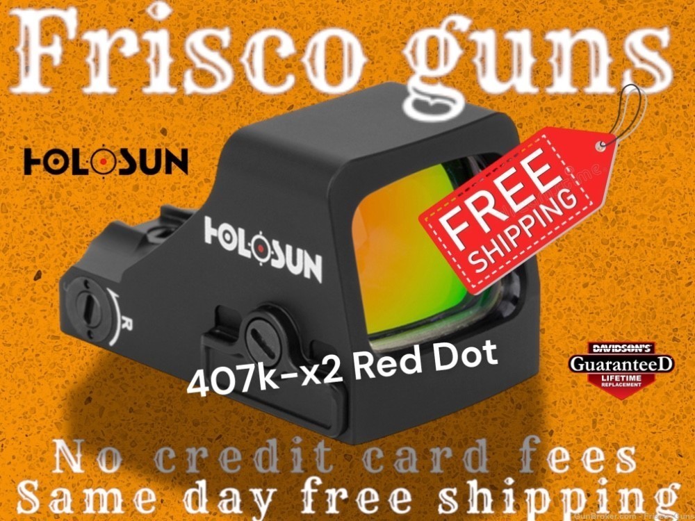 HOLOSUN 407K X2 RED DOT SIGHT HS407K-X2 FREE SHIPPING NO FEE-img-0