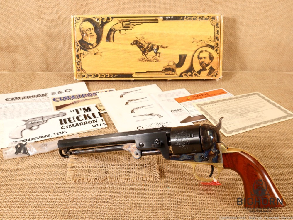 Cimarron, 1851 Navy Conversion, Man With No Name, 7.5", .38 Spl, Revolver-img-0