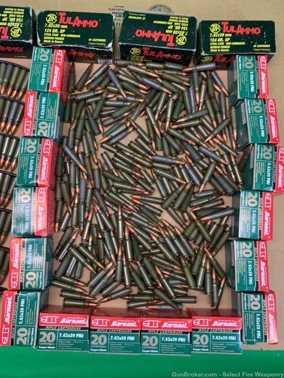 Lot of Russian 7.62x39 ammo Golden Tiger Barnaul Tula 960 rounds 7.62x39mm-img-4